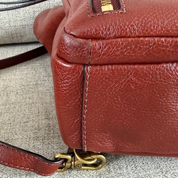 Fossil Amelia Convertible Backpack Dark Red Leather - Picture 16 of 16